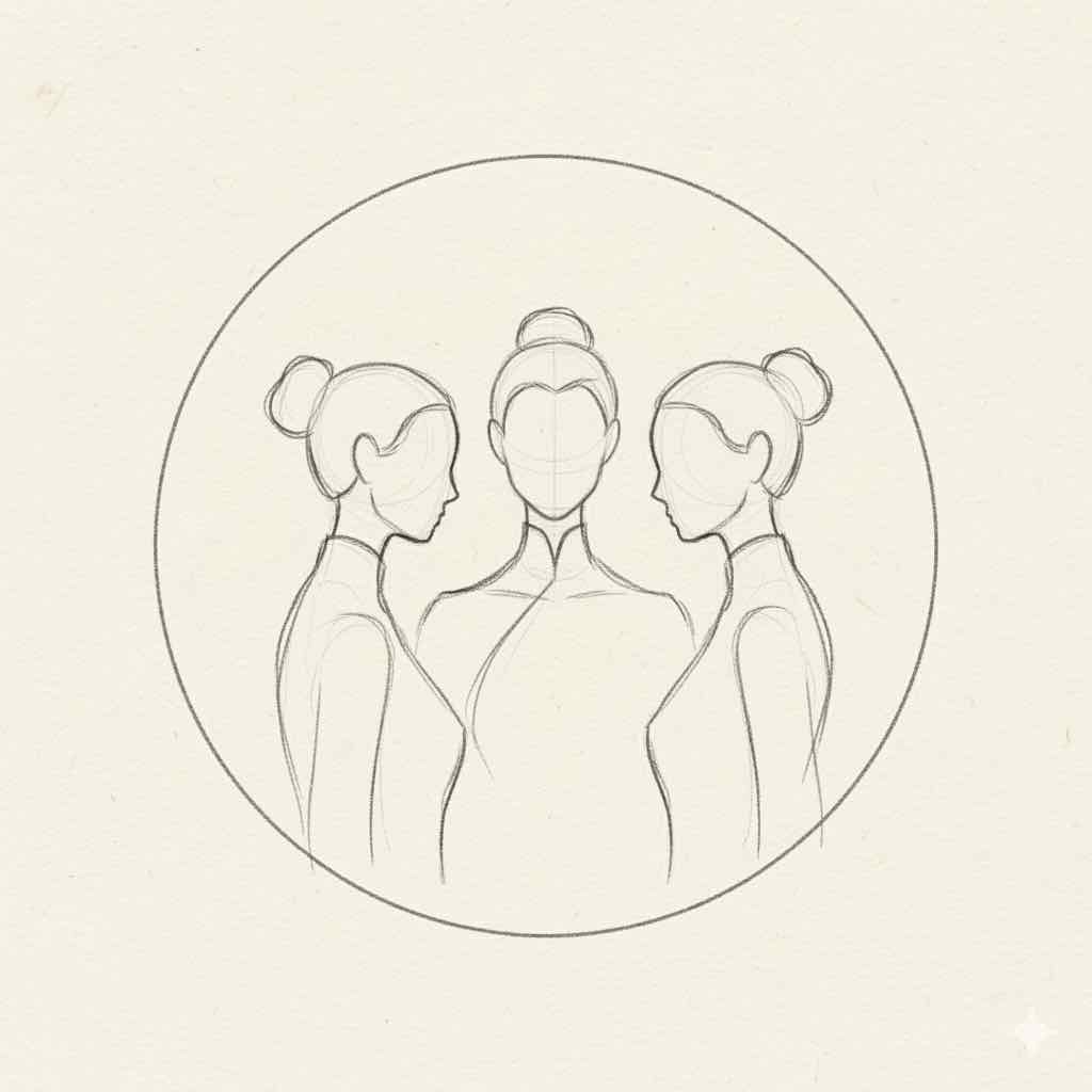 A circle of like-minded souls gathered in stillness